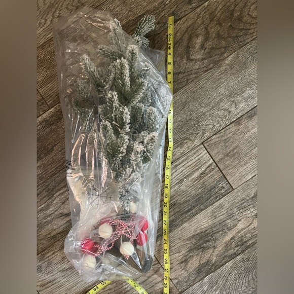 Crate and Barrel Kids Nordic Wee Christmas Tree Flocked Tree Skirt Colorful Ball - Picture 9 of 10